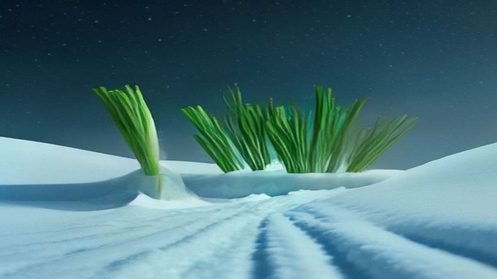 雪の下から掘り出された人参
